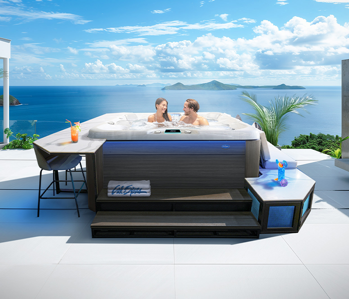Calspas hot tub being used in a family setting - Hamilton